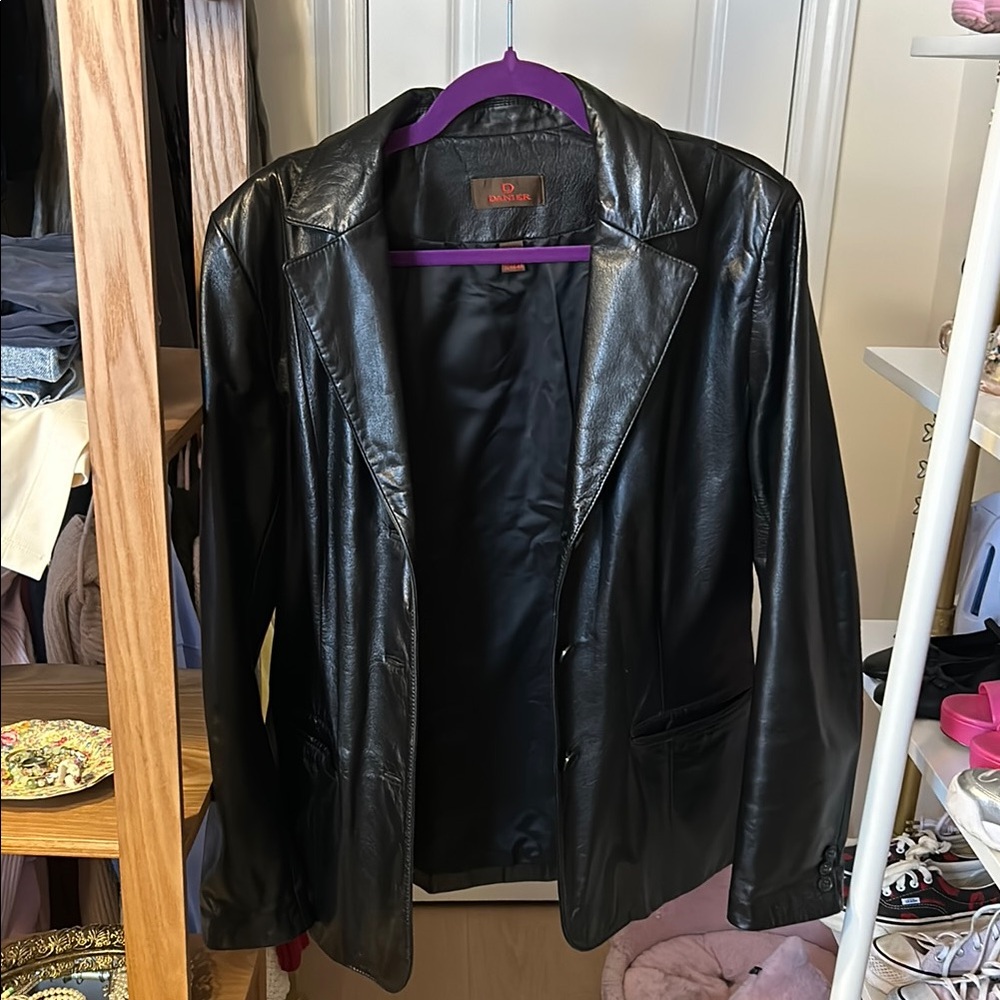 Black Leather Danier Women's Jacket